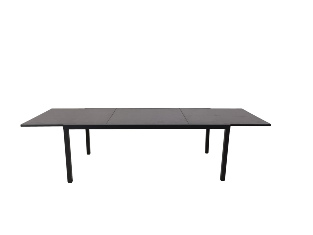Table de jardin 6-10 pers. Maldives métal gris + décor céramique