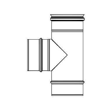 té 90° nu ø 200 mm en inox 304 - TSO