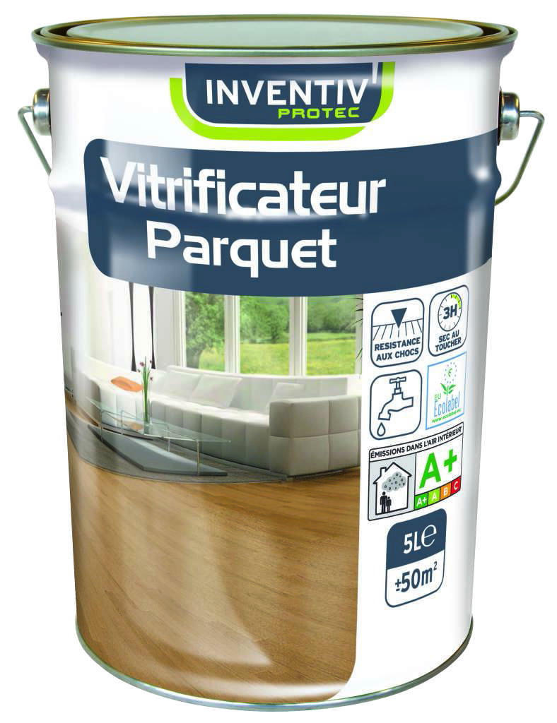 Vitrificateur parquet 5L incolore cire- INVENTIV