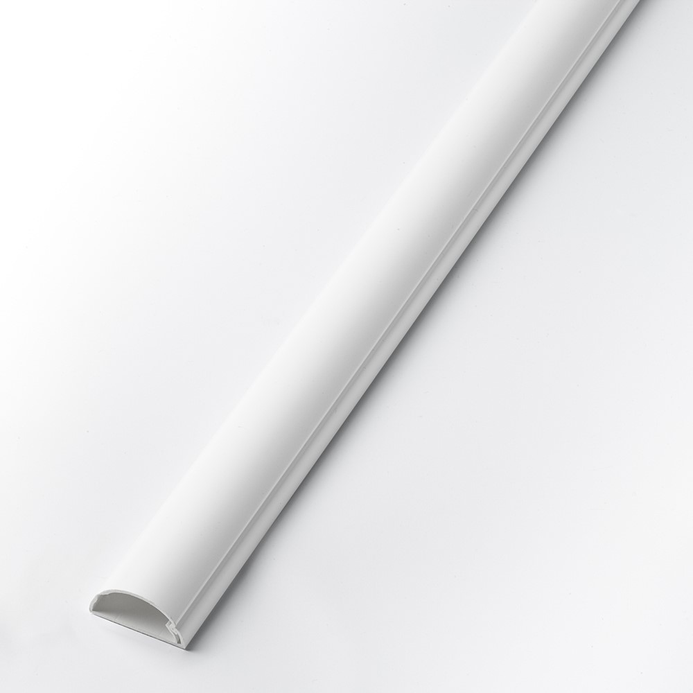 BAGUETTE ADHESIVE ROND BLANC 30X15 2M