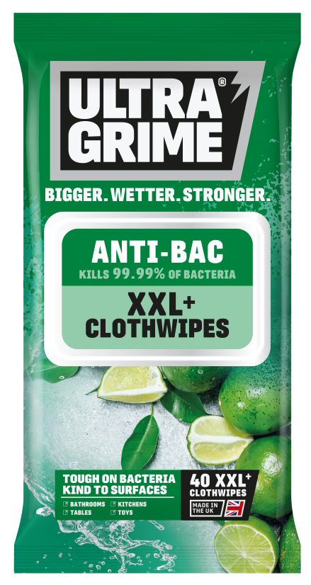 40 Lingettes Antibactériennes XXL - ULTRA GRIME
