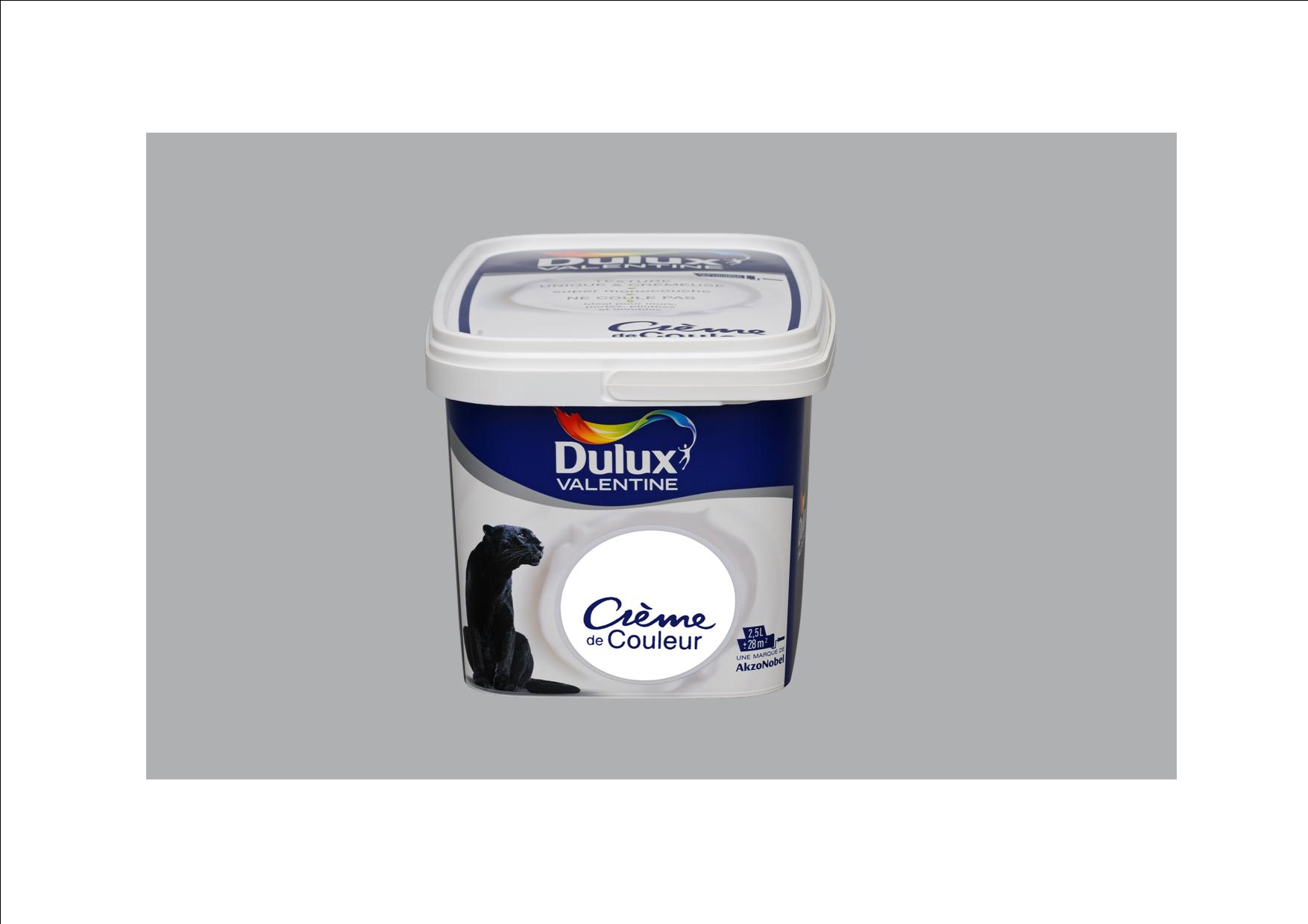 Peinture intérieure Crème de couleur satin Gris Angora 1,25L - DULUX VALENTINE