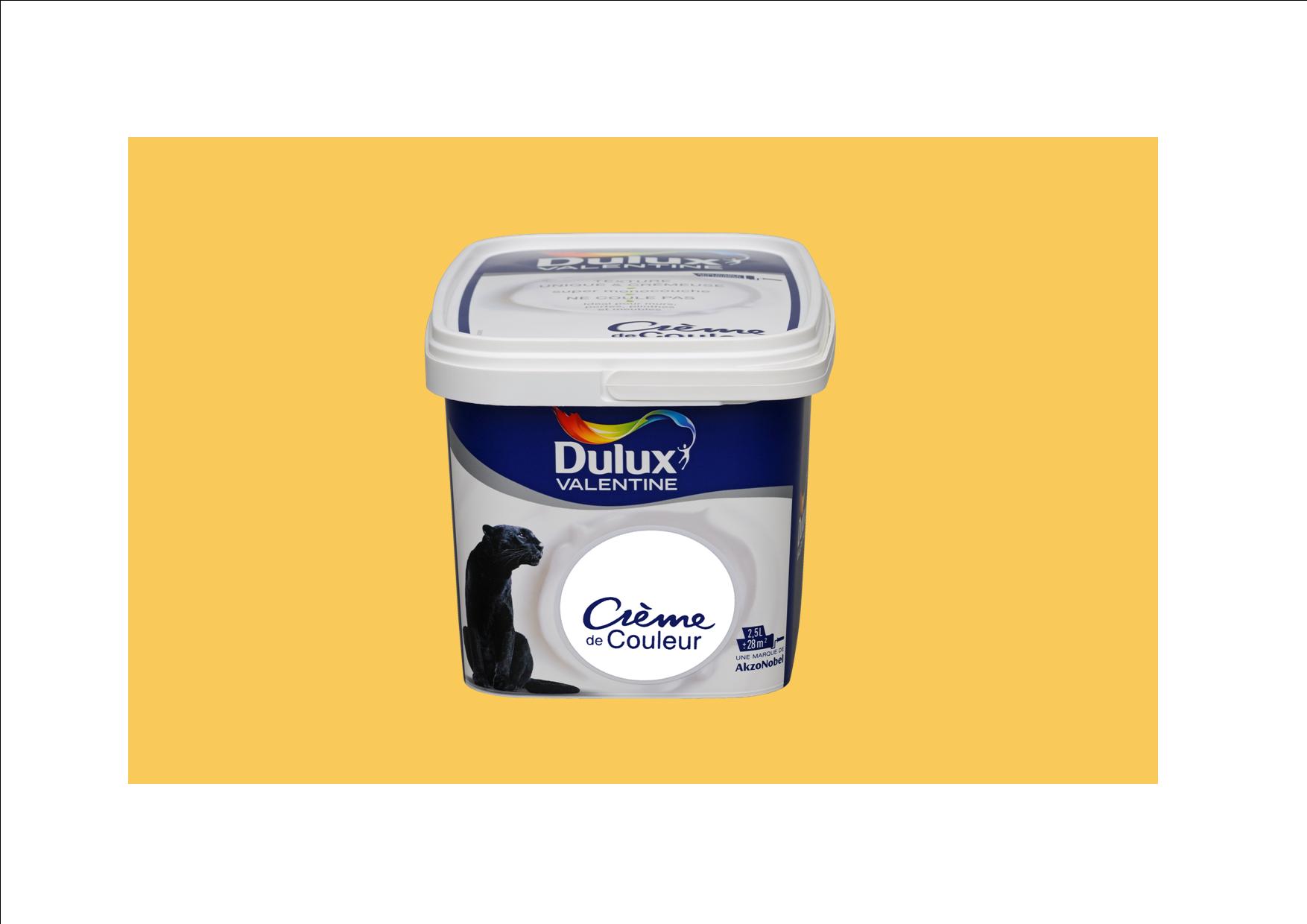 Peinture intérieure Crème de couleur satin Jaune Printemps 1,25L - DULUX VALENTINE