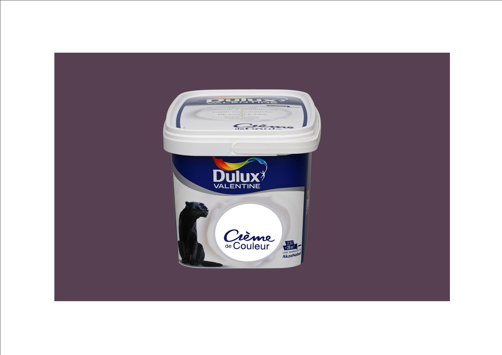 Peinture intérieure Crème de couleur satin Myrtille 1,25L - DULUX VALENTINE