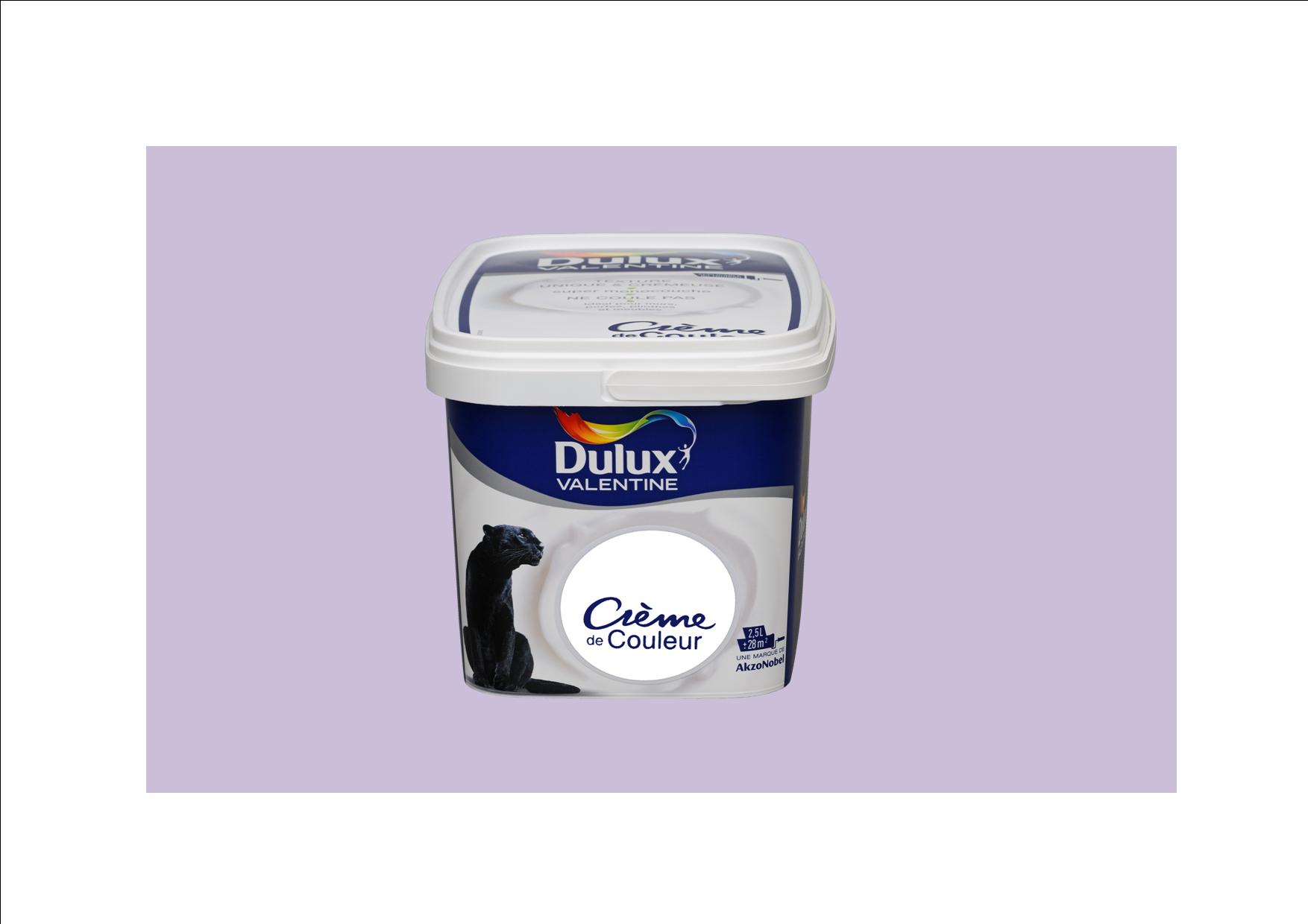 Peinture intérieure Crème de couleur satin Lavande 1,25L - DULUX VALENTINE
