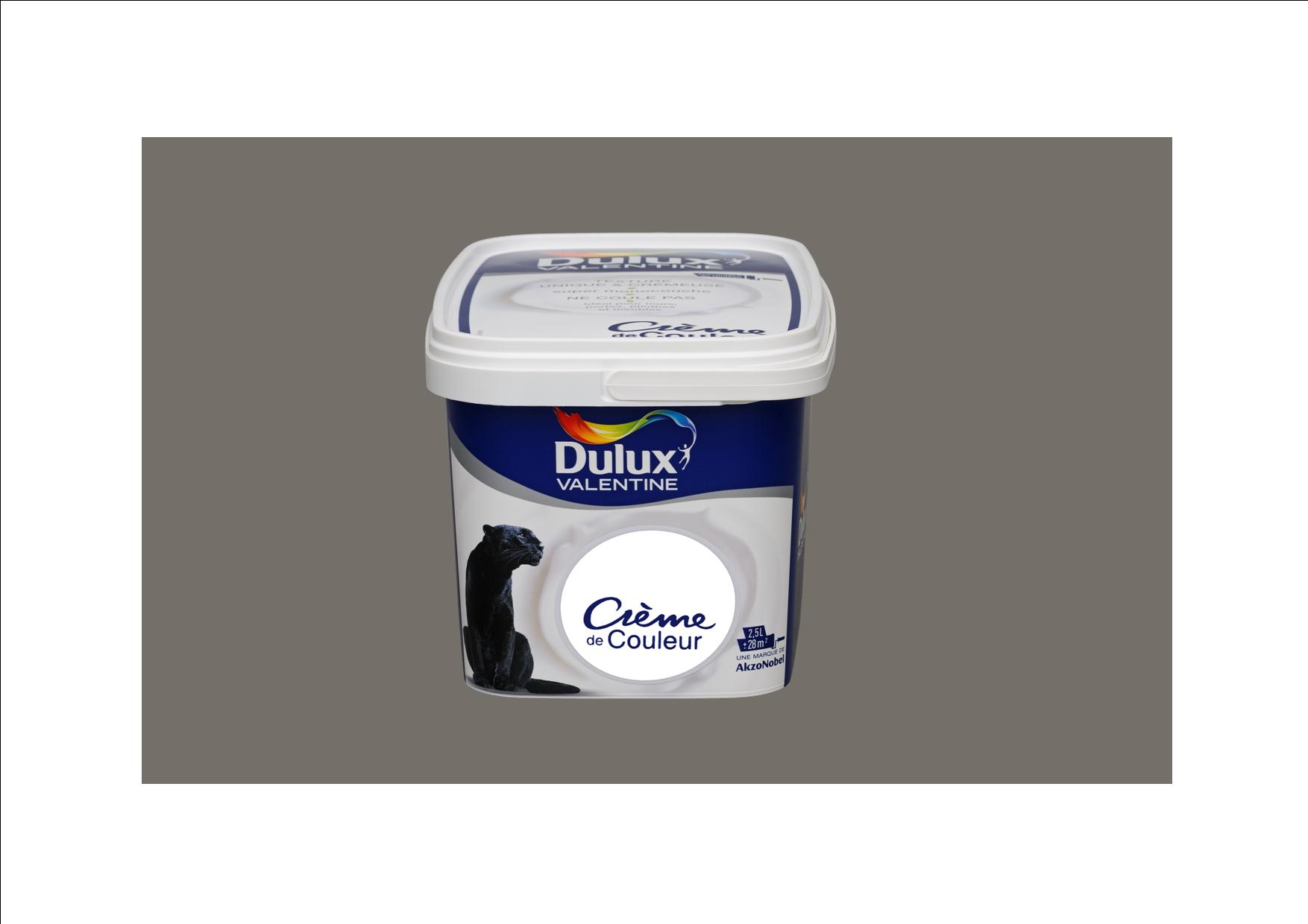 Peinture intérieure Crème de couleur satin Pierre de Lave 1,25L - DULUX VALENTINE