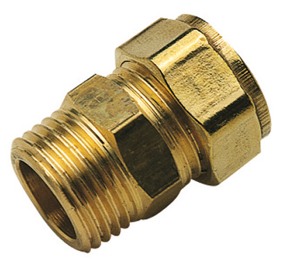 Raccord laiton à compression TC 12 - mâle 15/21