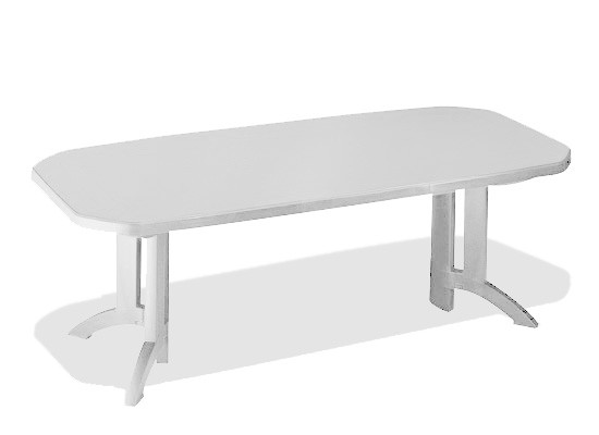 Table de jardin Vega 220 x 100 cm blanche - GROSFILLEX
