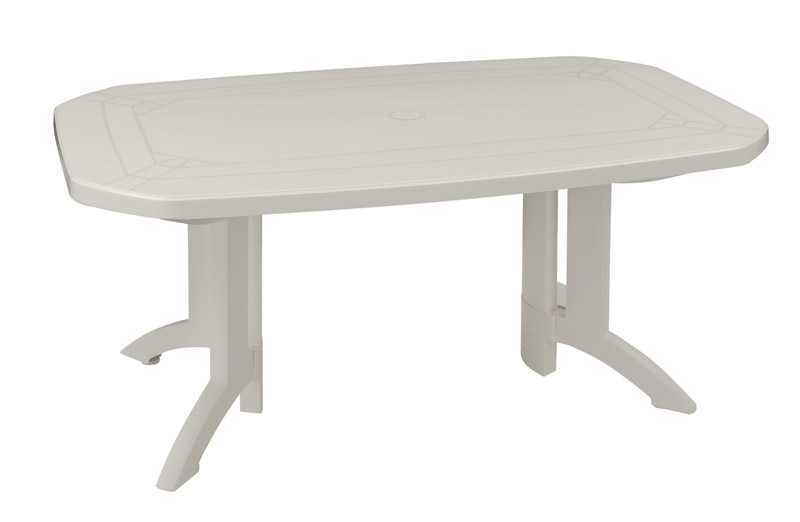 table vega 165x100 en blanc gx  - GROSFILLEX