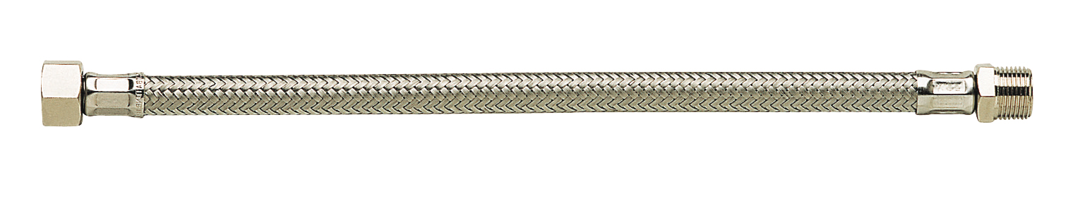  flexible inox de raccordement diamètre intérieur 8mm F15/21 M12/17 300mm - DIPRA 