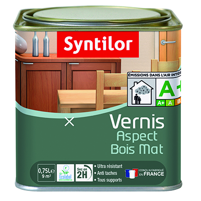 Vernis aspect bois mat incolore 0.75l - SYNTILOR