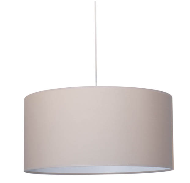 Suspension cylindre coton chanvre Ø38 E27 100W