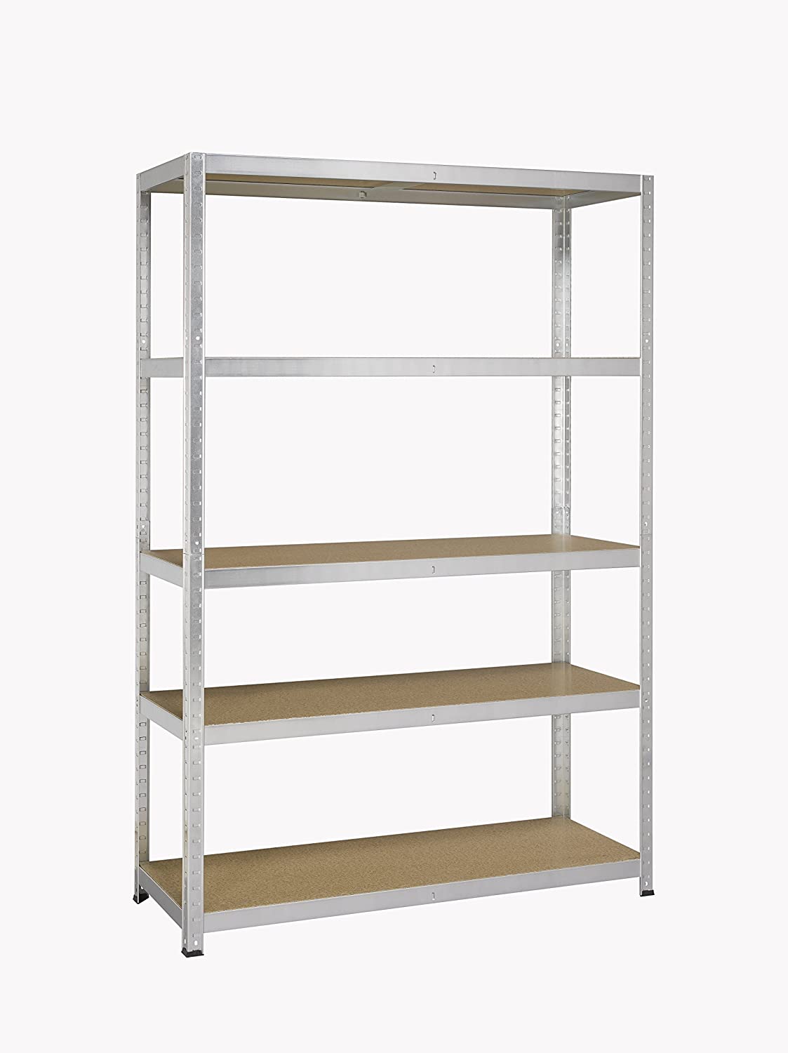 Etagère de rangement bois métal H176xL120xP45cm 5 tablettes