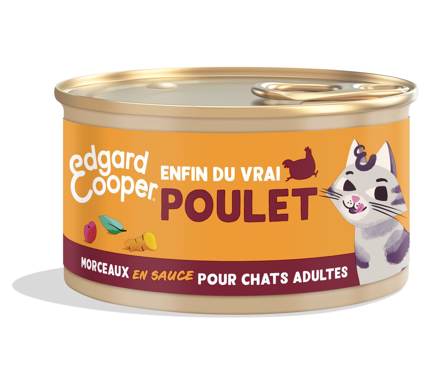 Morceaux de Poulet en sauce sans céréales pour Chats - EDGARD & COOPER