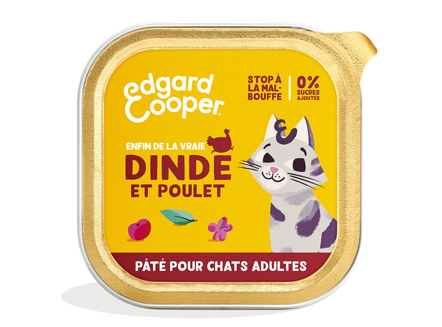 Pâté Dinde et Poulet sans céréales pour Chats - EDGARD & COOPER