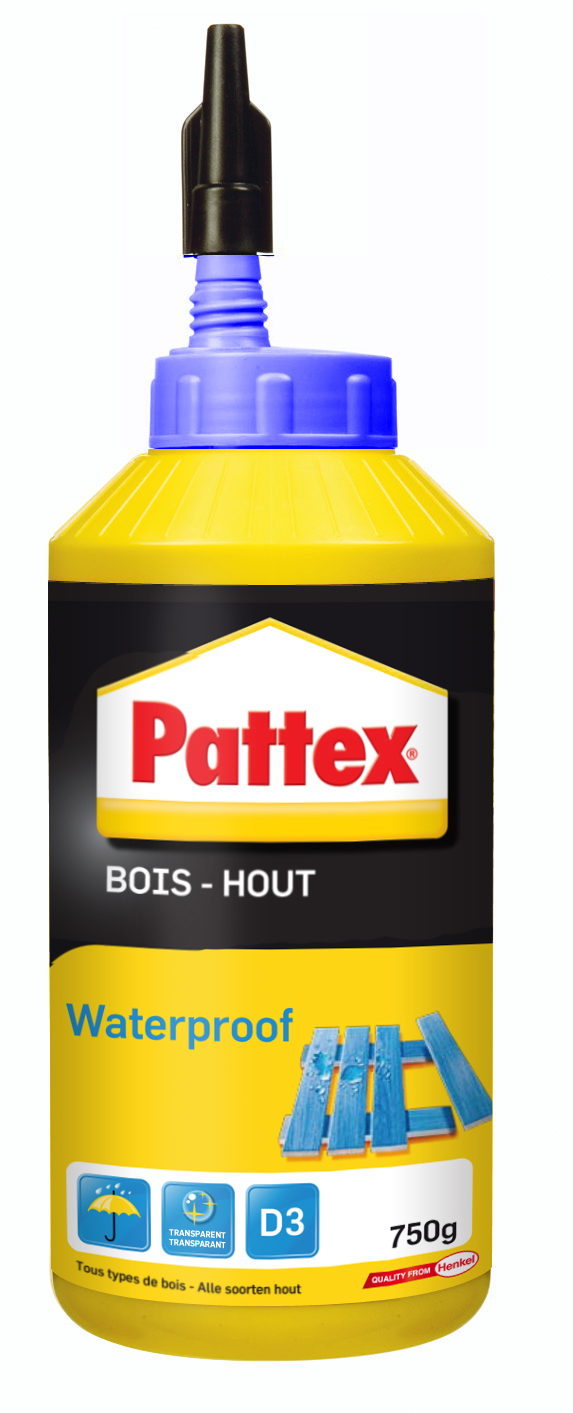 Colle à bois Waterproof extérieur biberon 750 g - PATTEX