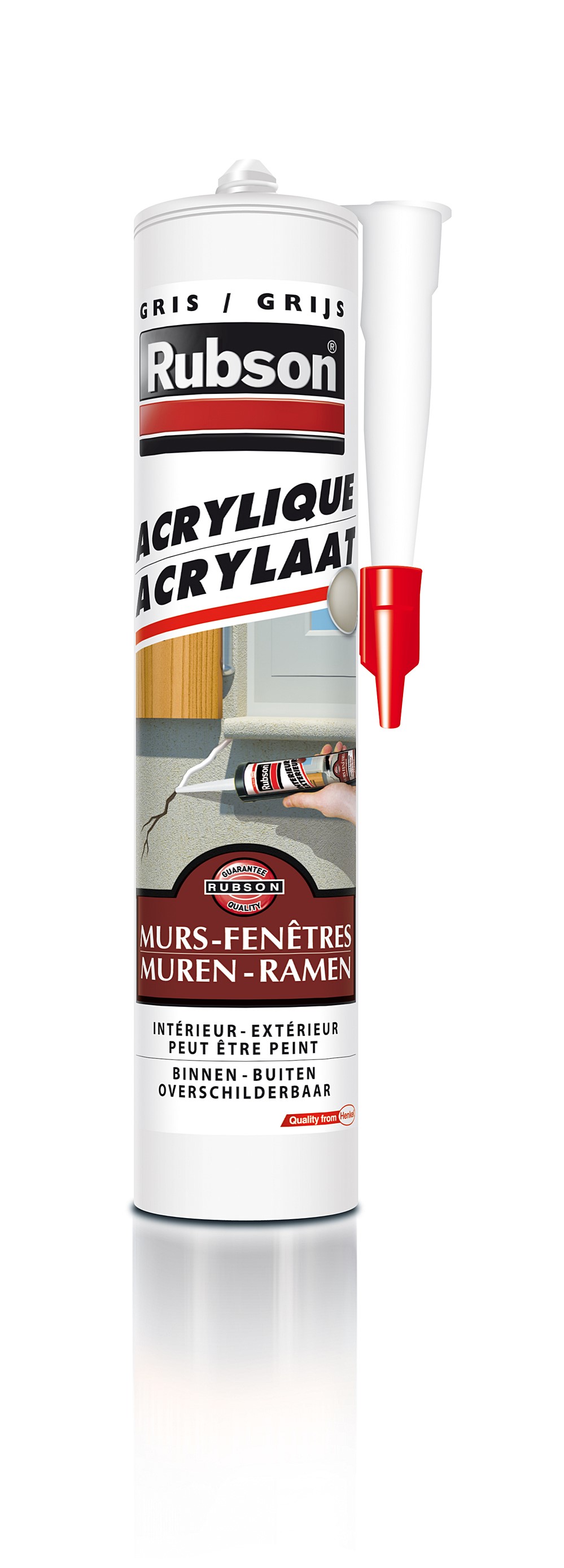 Mastic Murs & Fenêtres gris 280 mL - RUBSON
