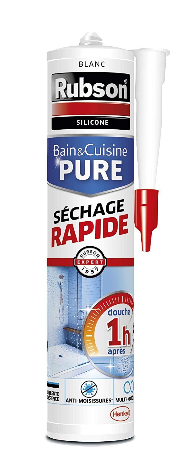 Mastic Speed Silicone Bain & Cuisine blanc 280 mL - RUBSON