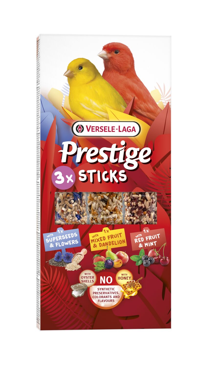 Sticks canaris triple variété 3 goûts 90gr - PRESTIGE