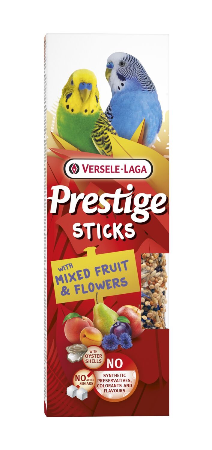 Sticks petites perruches fruits & fleurs 60gr - PRESTIGE