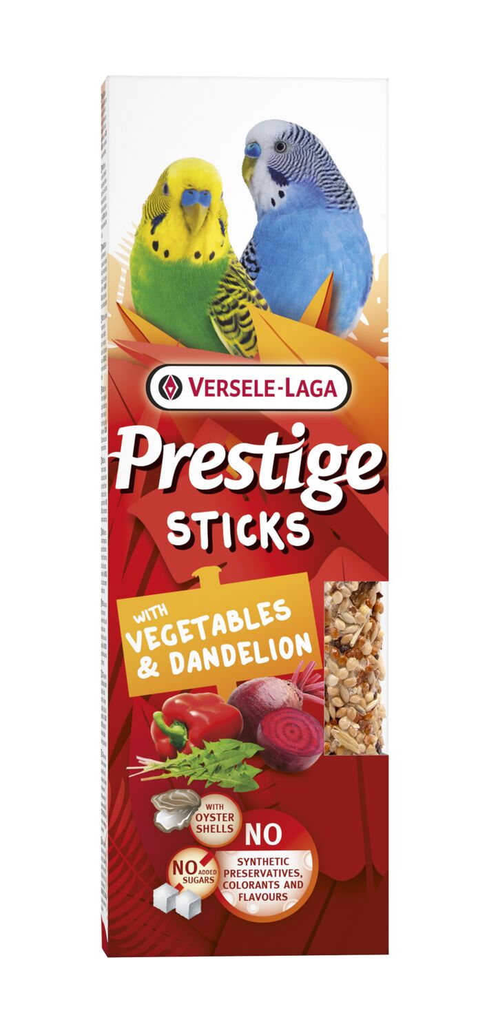 Lot 2 sticks petites perruches légumes/pissenlit 60 g