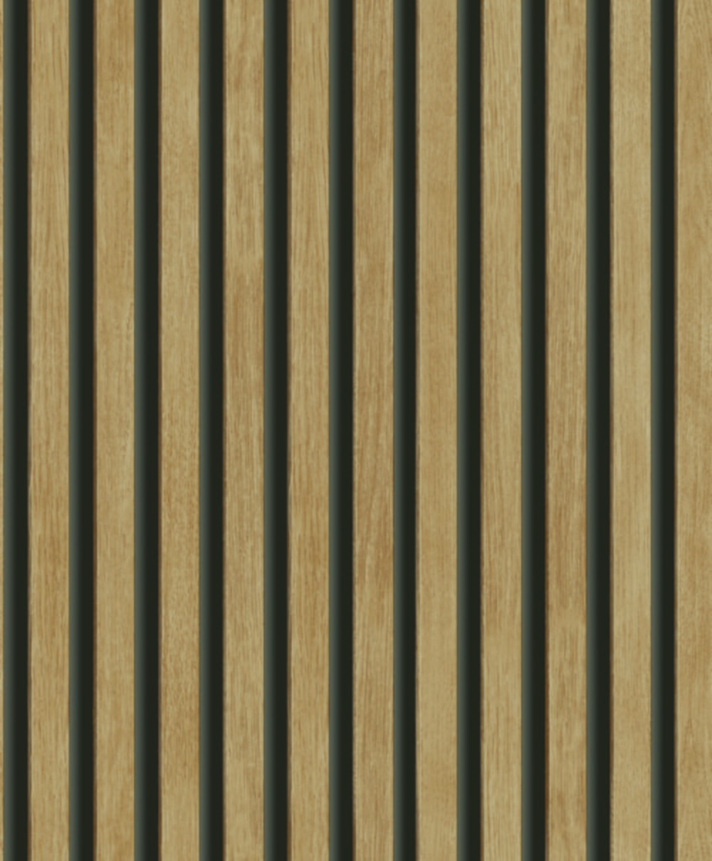 Papier peint vinyle intissé Bois Hermes chêne foncé 0,53 x 10 m - GRANDECO