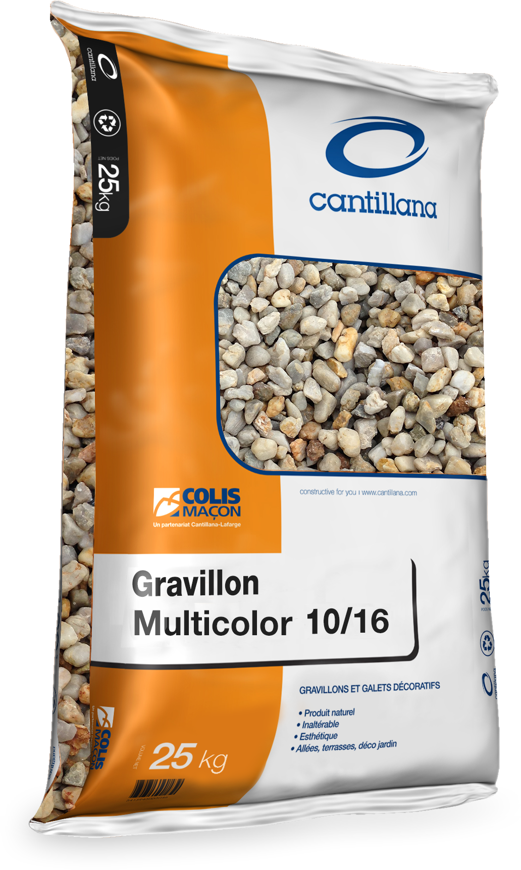 Gravillons silico-calcaire aux multiples couleurs
