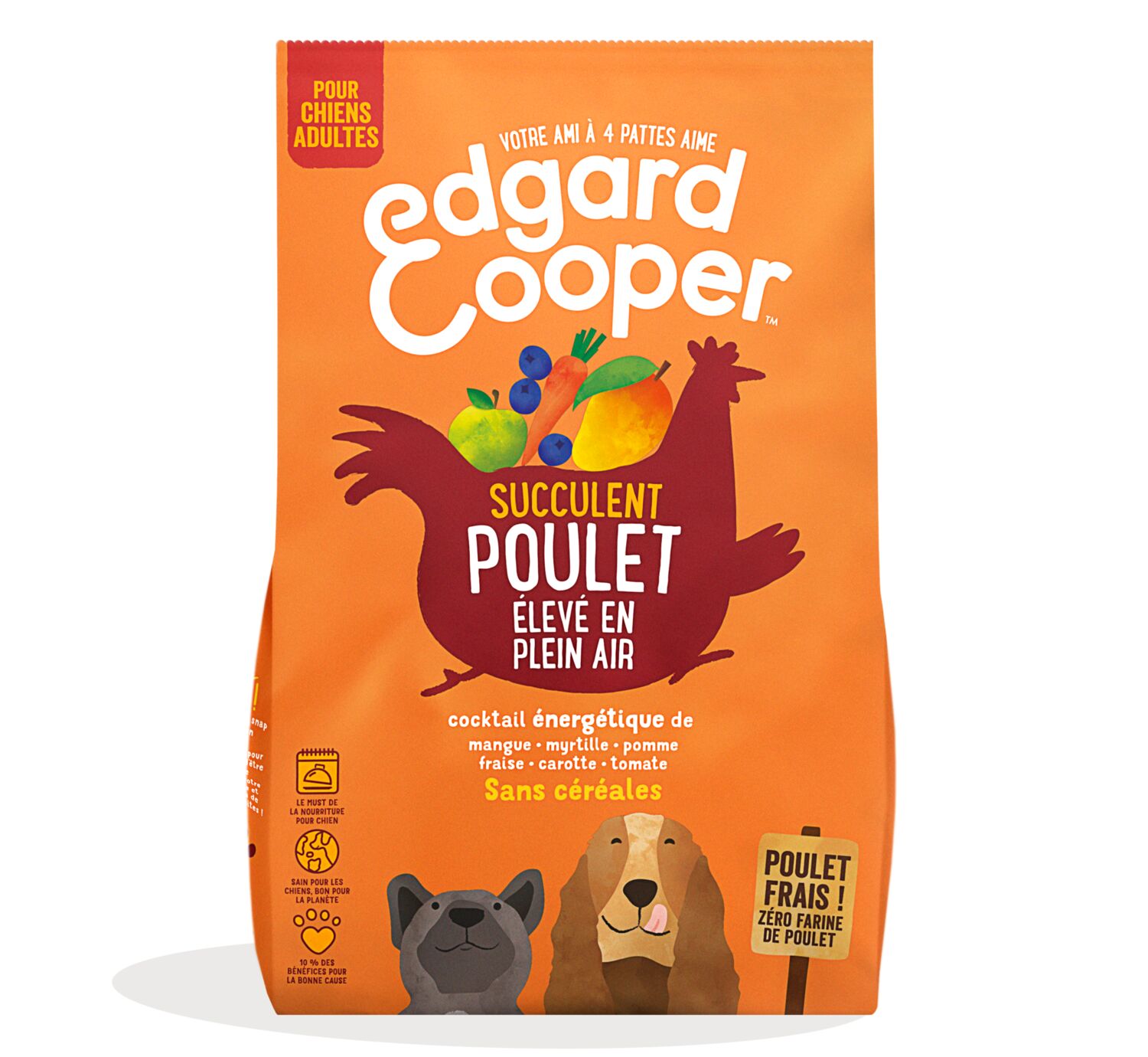 Croquettes pour chiens au poulet sans céréales - EDGARD & COOPER