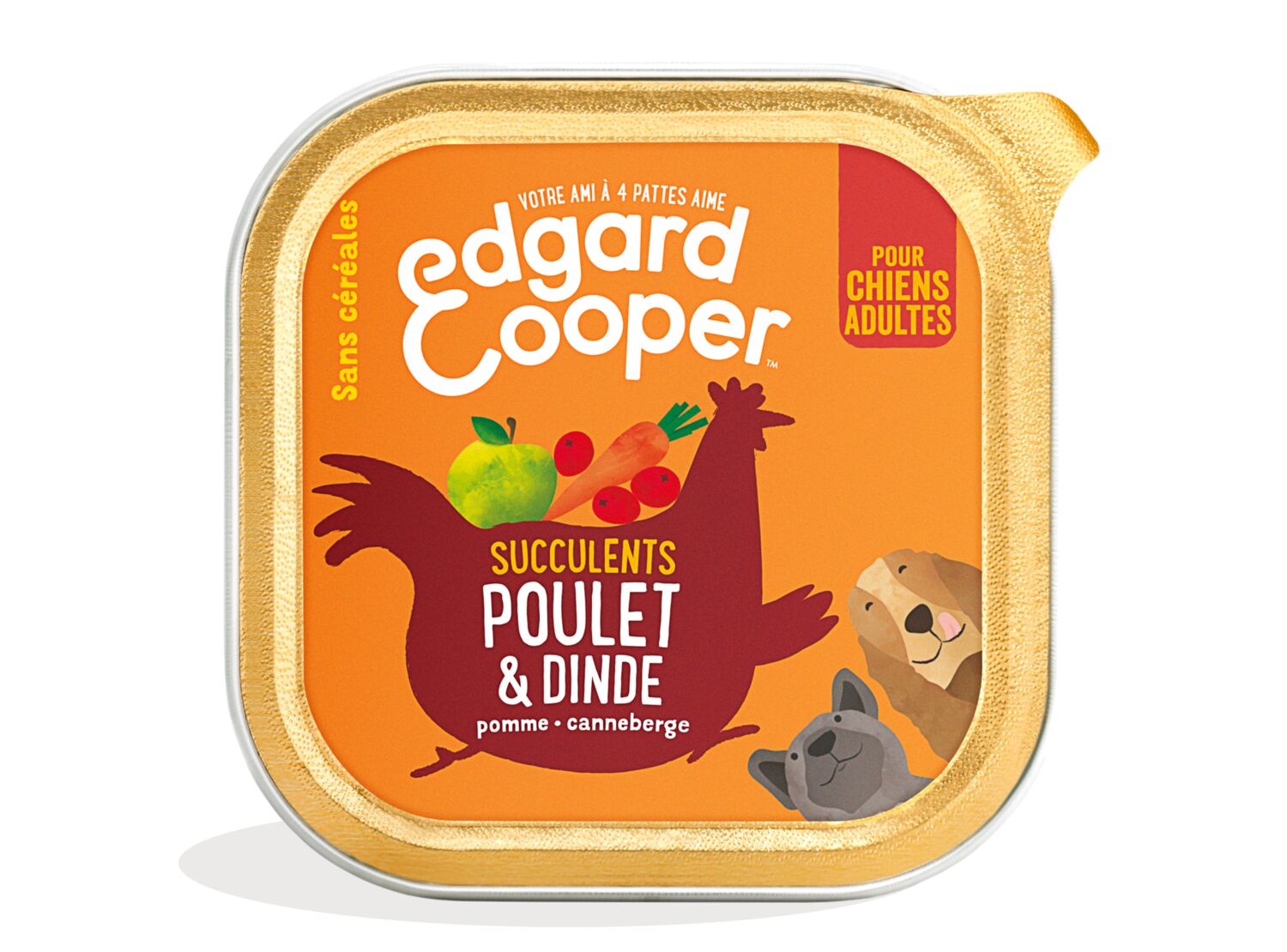 Alimentation pour chiens Poulet/Dinde sans céréales - EDGARD & COOPER
