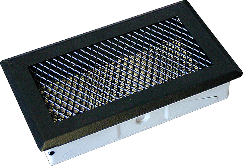 Grille de cheminée en acier coloris noir gréné 15x30 - AUTOGYRE
