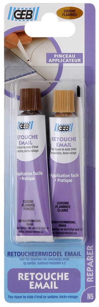 Retouche email 2 tubes 20ml/blister Cuisine flammée - GEB