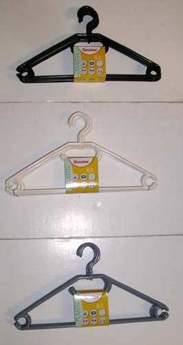 Lot de 6 cintres crochets tournants en plastique 40 cm - METALTEX