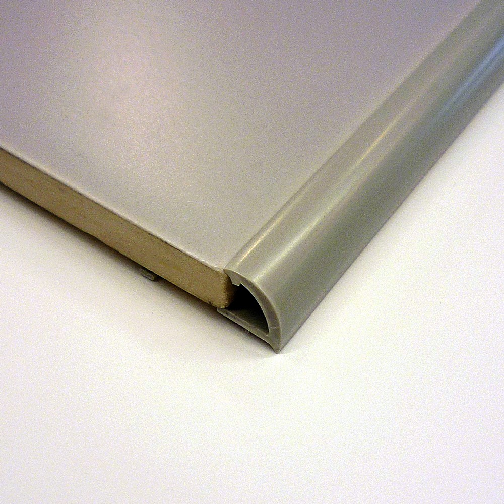 1/4 rond ouvert 6 pvc gris 2.5m - DINAC