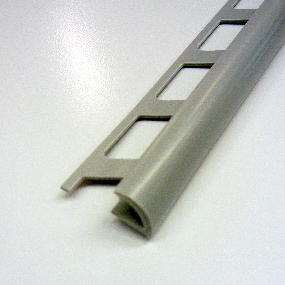 1/4 rond ouv 12 pvc gris clair 2.5m - DINAC