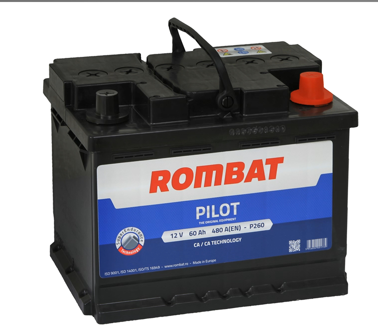 Batterie 12 v 60 ah/480a l.242 x l.175 x h.190 mm