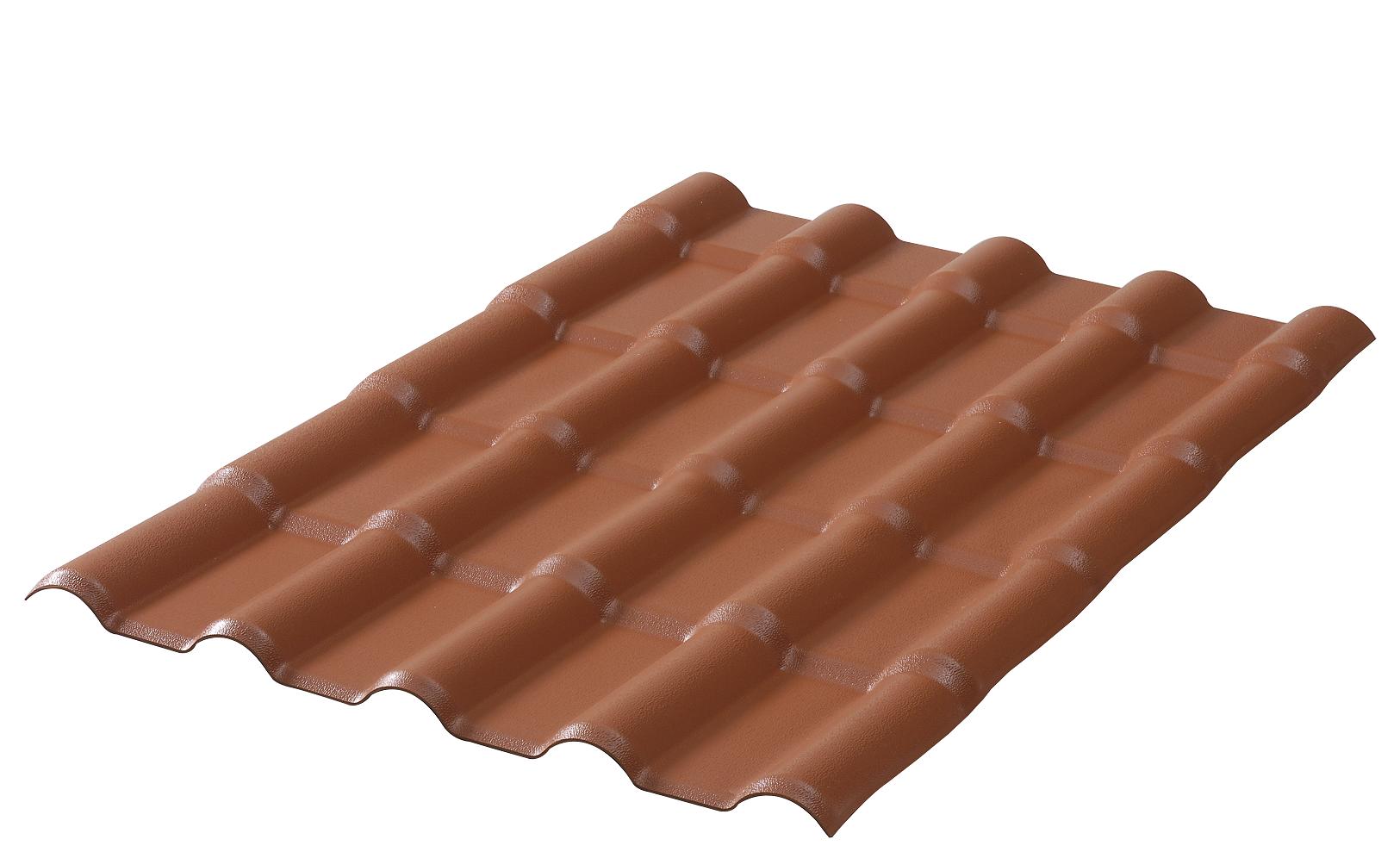 Plaque de Couverture PVC Imitation Tuile L.2,22xL.0,75m 