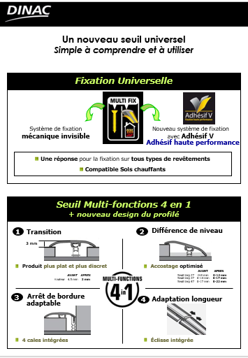 seuil universel chêne manoir 37/83 - DINAC