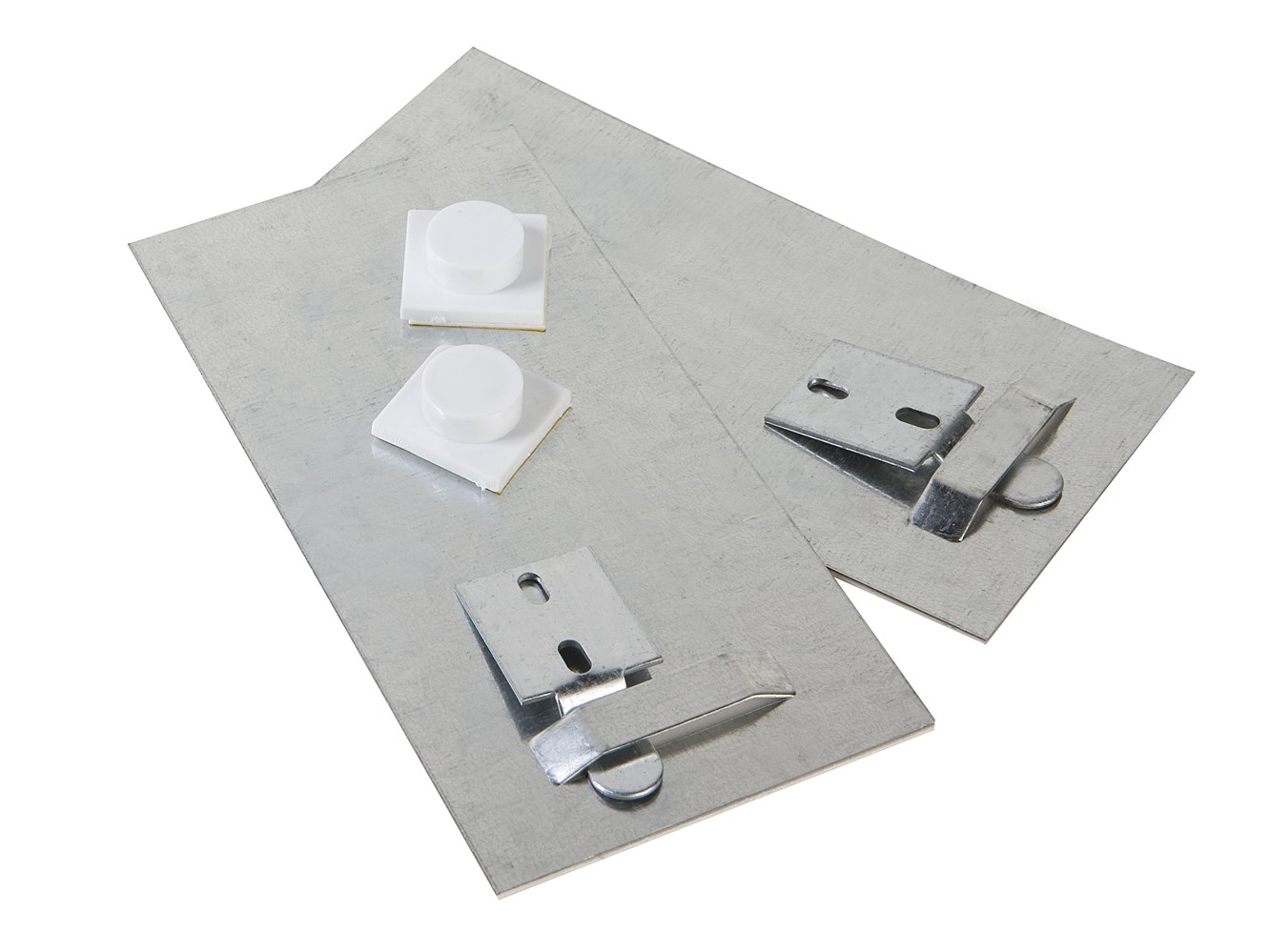 Lot de 2 plaques de fixation H. 16xL. 8cm - B HOME