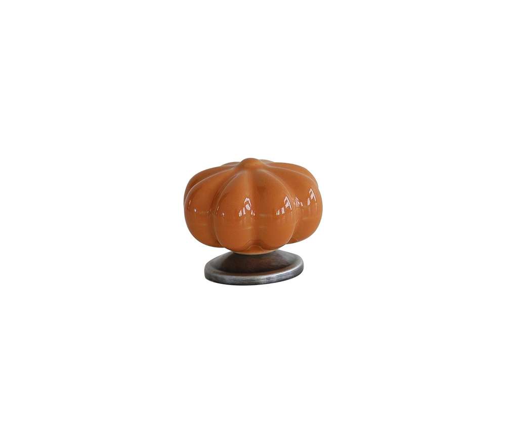 Bouton meuble Classique Céramique Orange L42mm - B BEAUTY