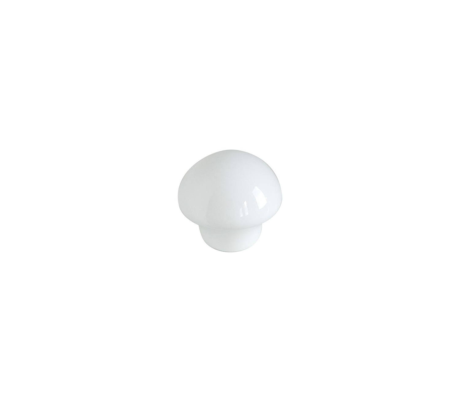 Bouton meuble Classique Céramique Blanc ø33mm h30mm - B BEAUTY