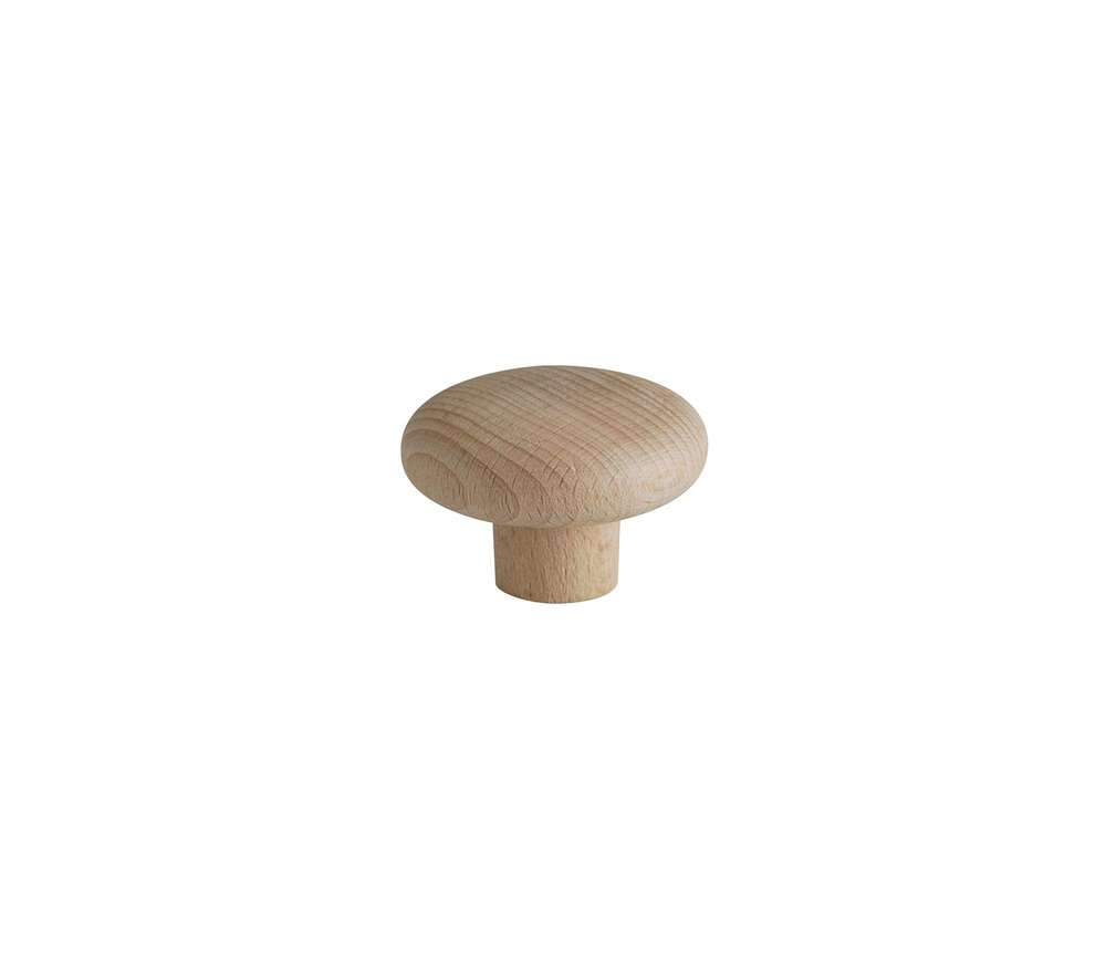 Bouton meuble Classique Hêtre Brut ø47mm - B BEAUTY