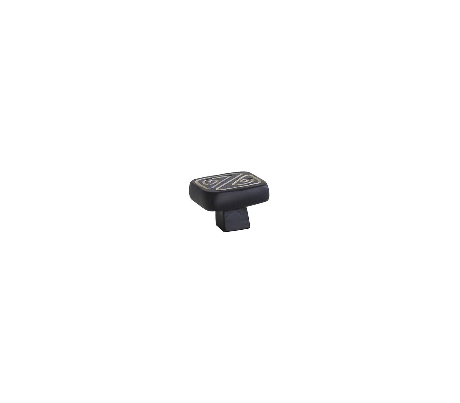 Bouton meuble Contemporain Résine Noir Blanc L36mm - B BEAUTY