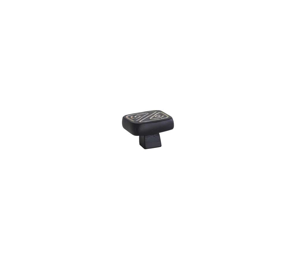 Bouton meuble Contemporain Résine Noir Blanc L36mm - B BEAUTY