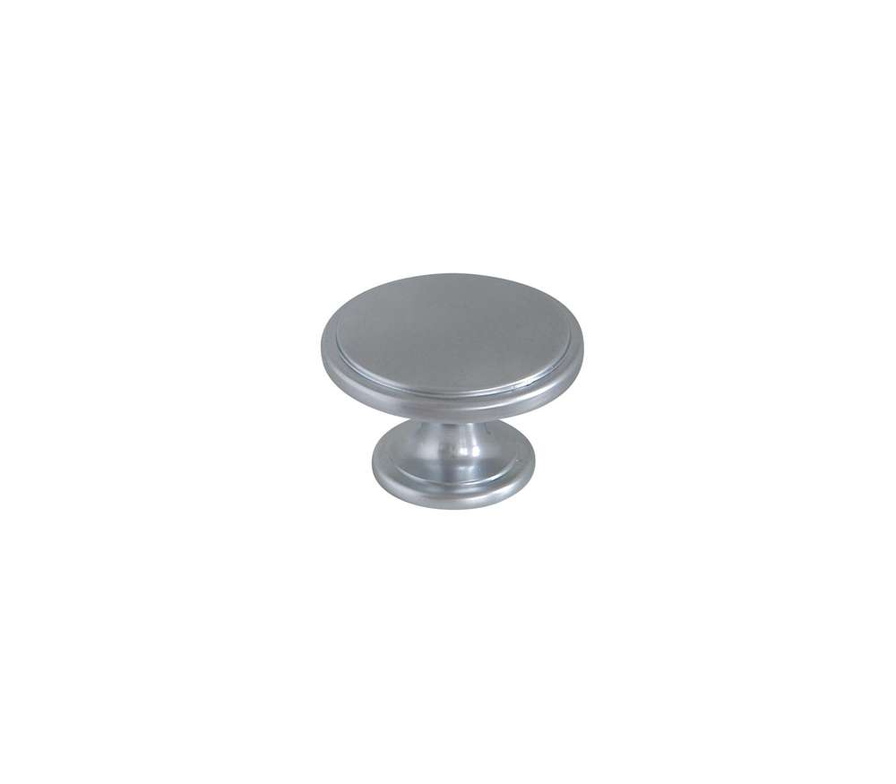 Bouton meuble New Zamak Mat Chromé ø38mm h26 mm - B BEAUTY