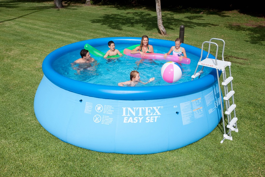 Piscine gonflable autoportante Ø4,57x1,22m Easy Set + accessoires - INTEX