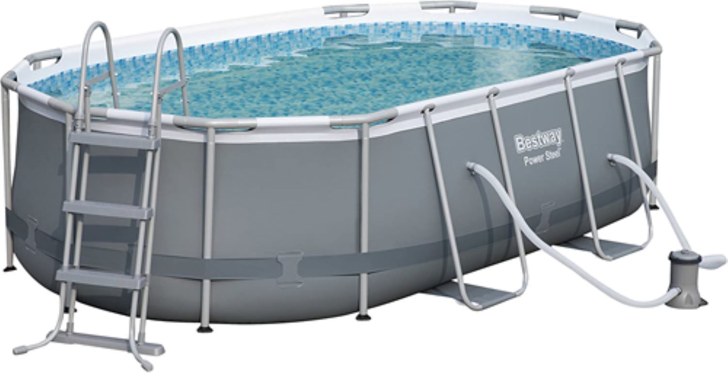 Piscine tubulaire ovale 4,27x2,5x1m Power Steel - BESTWAY