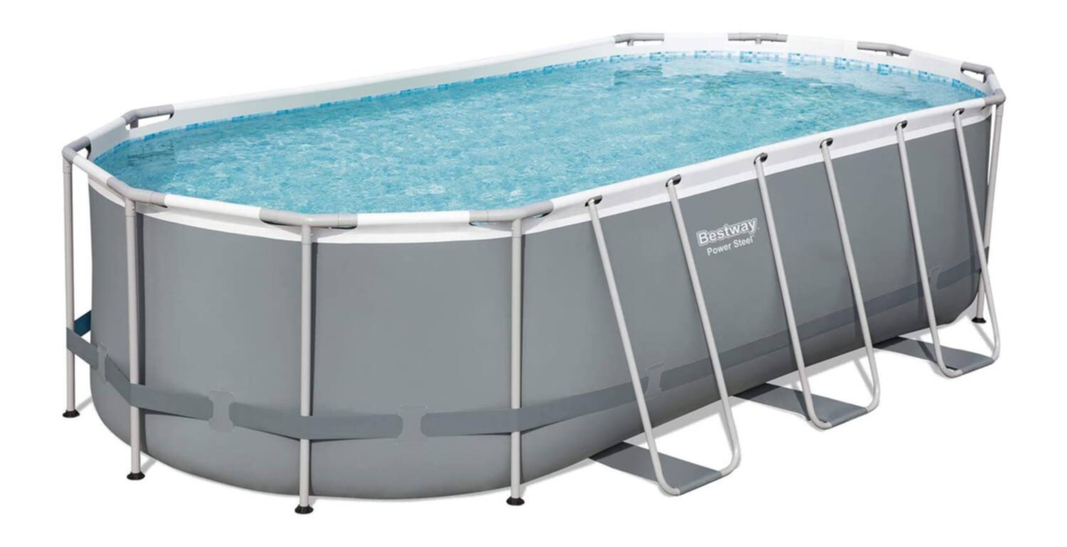 Piscine tubulaire ovale 5,49x2,74x1,22m Power Steel - BESTWAY