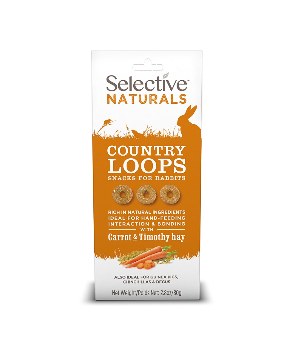 Friandise petits mammifères herbivores Country loops carotte fléole