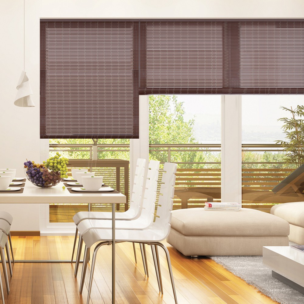 Store enrouleur en bambou Roll'Up chocolat 120x180cm - MADECO