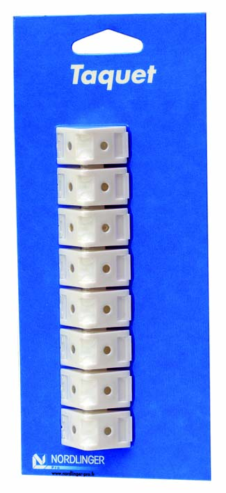 8 taquets d'assemblage Plastique blanc